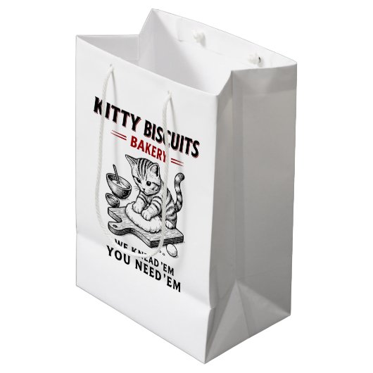 Sac Cadeau Moyen Boulangerie Kitty Biscuits (Devant Angle)