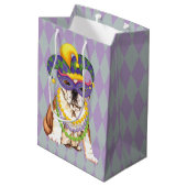 Sac Cadeau Moyen Bouledogue de mardi gras (Dos Angle)