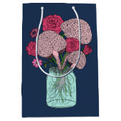 Sac Cadeau Moyen Bouquet de fleurs cérébrales (Devant)