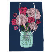 Sac Cadeau Moyen Bouquet de fleurs cérébrales (Dos)