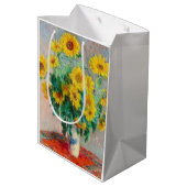 Sac Cadeau Moyen Bouquet de tournesols Claude Monet (Dos Angle)