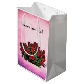 Sac Cadeau Moyen Bouquet of red roses (Dos Angle)