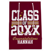 Sac Cadeau Moyen Bourgogne|Classe d'or Année (Dos)