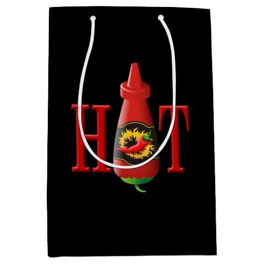 Sac Cadeau Moyen Bouteille de sauce chaude (Devant)