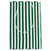 Sac Cadeau Moyen Bouteille vintage classique Vert & Blancs (Devant)