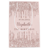 Sac Cadeau Moyen Boutons d'or rose (Devant)