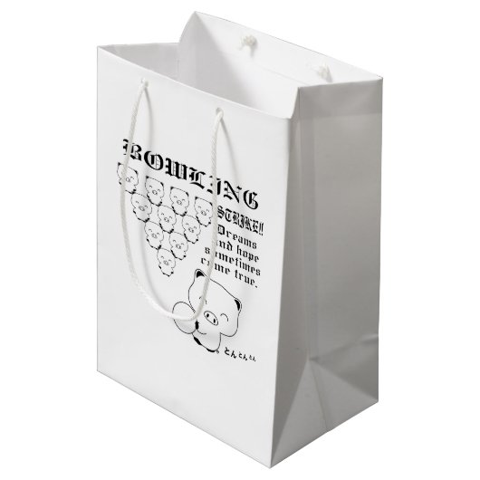 Sac Cadeau Moyen Bowling (Devant Angle)