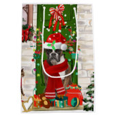 Sac Cadeau Moyen Boxer Chien de Noël Jeu d'oreiller (Dos)