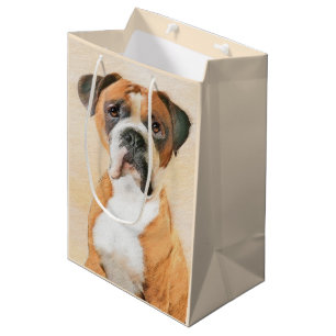 Sac Cadeau Moyen Boxer Dog Peinture Non Décroché Art animal origina