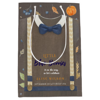 Sac Cadeau Moyen Boy baby shower autum chute burlap bodysuit