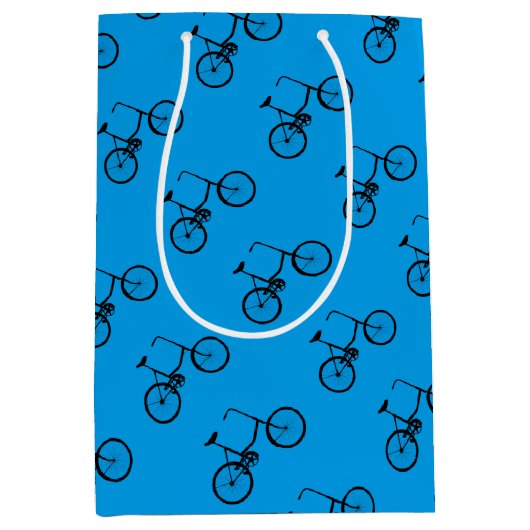 Sac Cadeau Moyen Boys Motif Vélo  (Devant)