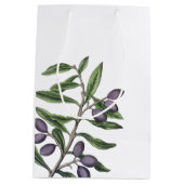 Sac Cadeau Moyen Branche de l'arbre d'olive | Vert pourpre (Dos)