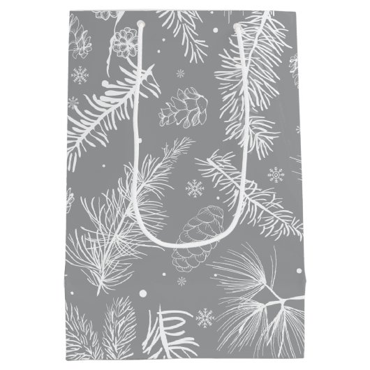 Sac Cadeau Moyen Branches et pin 4 (Dos)