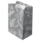 Sac Cadeau Moyen Branches et pin 4 (Dos Angle)
