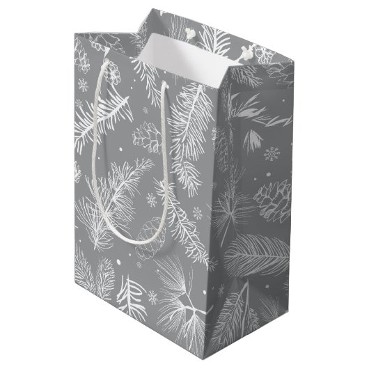 Sac Cadeau Moyen Branches et pin 4 (Dos Angle)