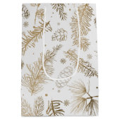 Sac Cadeau Moyen Branches et pins (Dos)