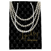 Sac Cadeau Moyen BRIDE Parisienne Thème Bridesmaid Douche Party (Devant)