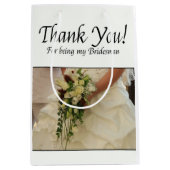 Sac Cadeau Moyen Bridesman merci (Devant)