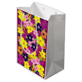 Sac Cadeau Moyen Bright Abstrait Flower Art (Dos Angle)