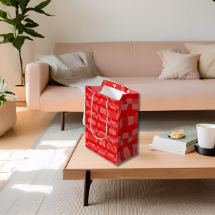 Sac Cadeau Moyen Bright Rouge Bilingue Anglais Espagnol "Mucho Amor