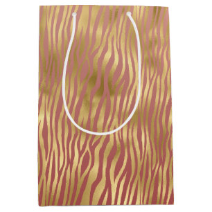 Sac Cadeau Moyen Broche d'or Red Zebra