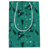 Sac Cadeau Moyen Broomsticks et bulles Green Halloween (Devant)