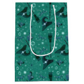 Sac Cadeau Moyen Broomsticks et bulles Green Halloween (Dos)