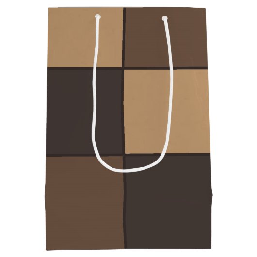 Sac Cadeau Moyen Brown Checkers (Dos)