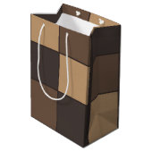 Sac Cadeau Moyen Brown Checkers (Dos Angle)