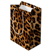 Sac Cadeau Moyen Brown Poster de animal Leopard (Dos Angle)