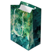 Sac Cadeau Moyen Bruit vert Abstrait (Devant Angle)