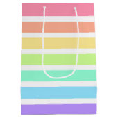 Sac Cadeau Moyen Bubblegum arc-en-ciel et bandes blanches (Dos)