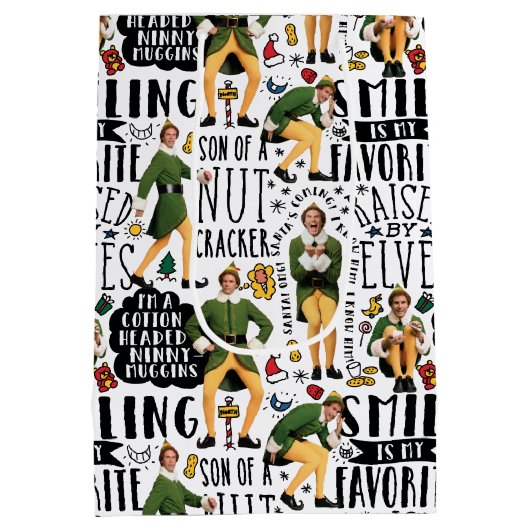 Sac Cadeau Moyen Buddy le Motif de devis Elf (Dos)