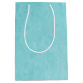 Sac Cadeau Moyen BUDGET Turquoise Aquarelle Plage Mariage Océan (Devant)