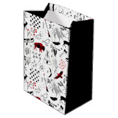 Sac Cadeau Moyen Buffalo Adventures Motif Étiquette rouge/noir ID59 (Dos Angle)