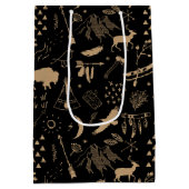 Sac Cadeau Moyen Buffalo Kraft Paper Joy & Peace ID599 (Dos)