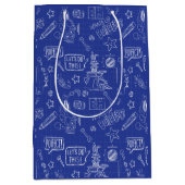 Sac Cadeau Moyen BUGS BUNNY BUILDERS™| Sketch Blueprint Pattern (Devant)