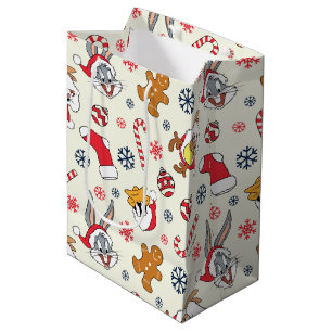 Sac Cadeau Moyen BUGS BUNNY™, DAFFY DUCK™ & Lola Motif de Noël