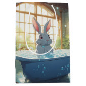 Sac Cadeau Moyen Bunny Dans Le Bain À Bulle (Devant)