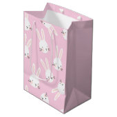 Sac Cadeau Moyen Bunny rose (Devant Angle)