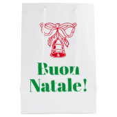 Sac Cadeau Moyen Buon Natale Italien Joyeux Noël coutume (Dos)