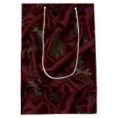 Sac Cadeau Moyen Burgundy Silk-Look Diamond  (Dos)