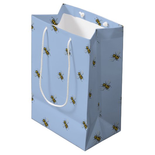 Sac Cadeau Moyen Busy Bee mignonne Little Honeybee Queen Bee (Devant Angle)