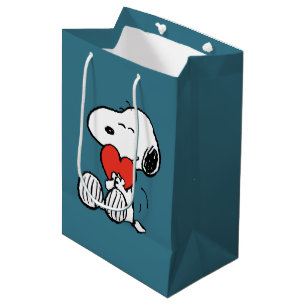 Sac Cadeau Moyen cacahuètes   Saint Valentin   Snoopy Heart Hug