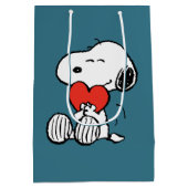 Sac Cadeau Moyen cacahuètes | Saint Valentin | Snoopy Heart Hug (Dos)