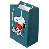 Sac Cadeau Moyen cacahuètes | Saint Valentin | Snoopy Heart Hug (Dos Angle)