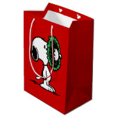 Sac Cadeau Moyen cacahuètes | Snoopy pour les fêtes (Dos Angle)