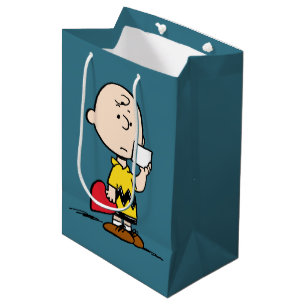 Sac Cadeau Moyen cacahuètes   Valentine's Day Charlie Brown Valenti