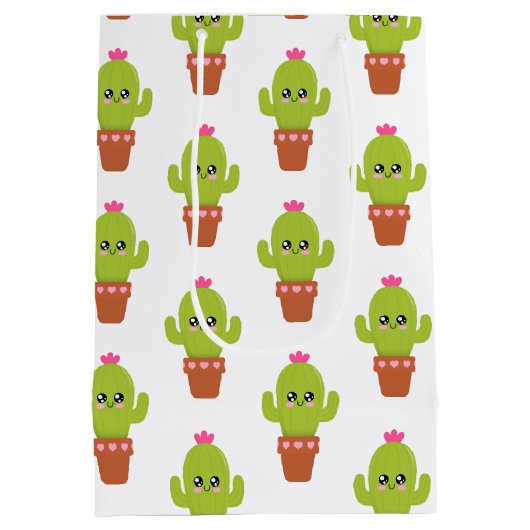 Sac Cadeau Moyen Cactus (Dos)