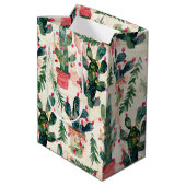 Sac Cadeau Moyen cactus aquarelle lumières de noël pour don (Dos Angle)
